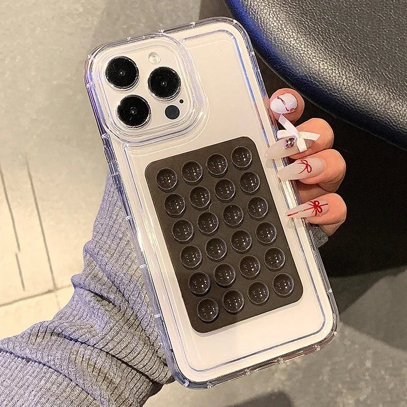 Coque transparente à ventouse 3D – Étui souple antichoc pour iPhone