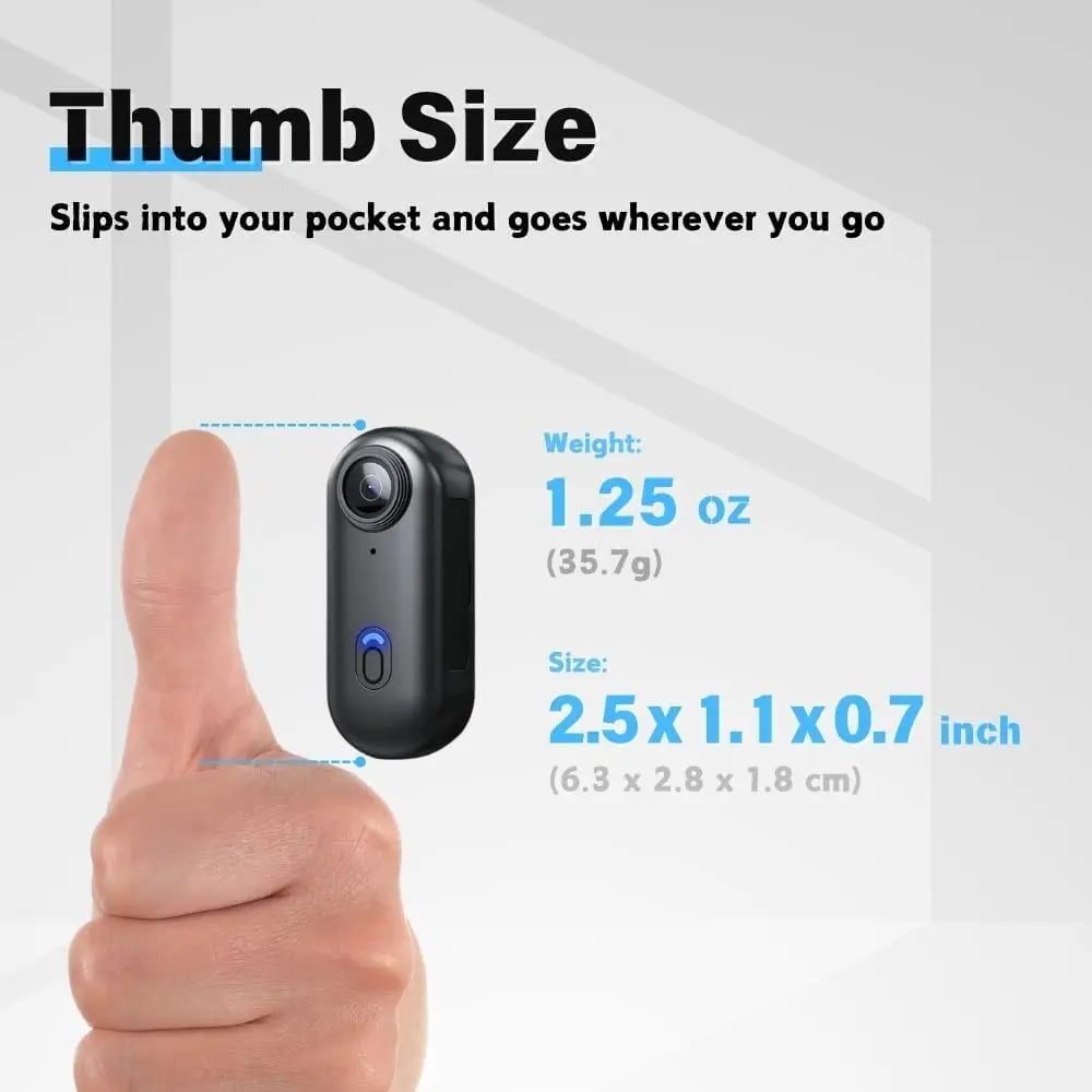 Mini-Kamera 4K JETO H88 – Tragbar, WLAN, Mikro-Sportkamera