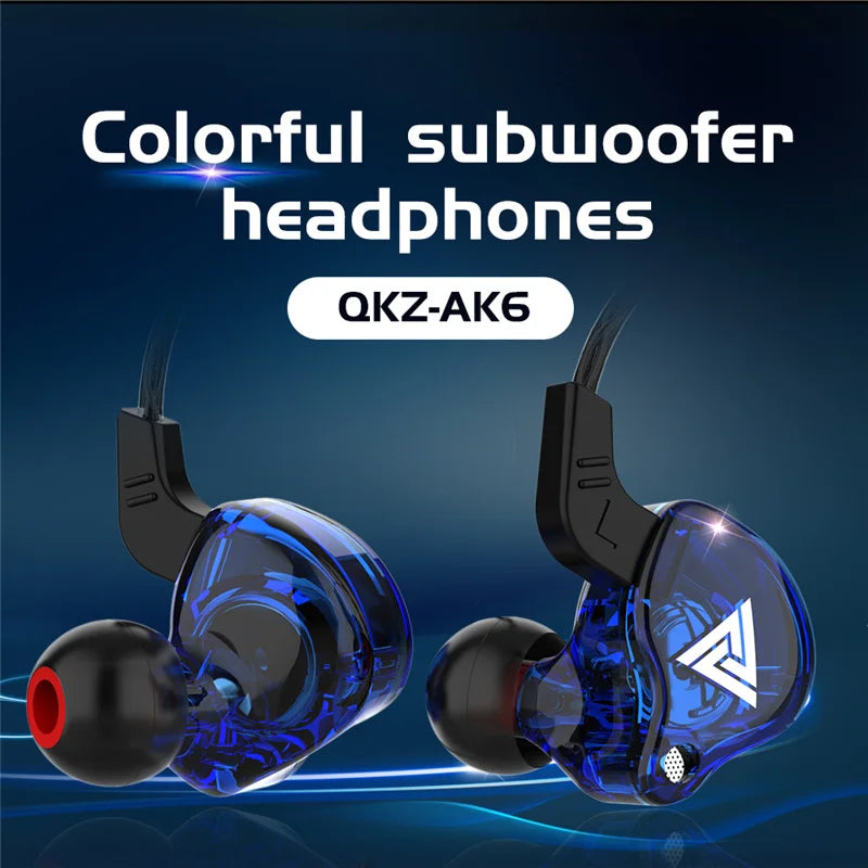 QKZ AK6 3.5mm Copper Wired Earphones with Mic