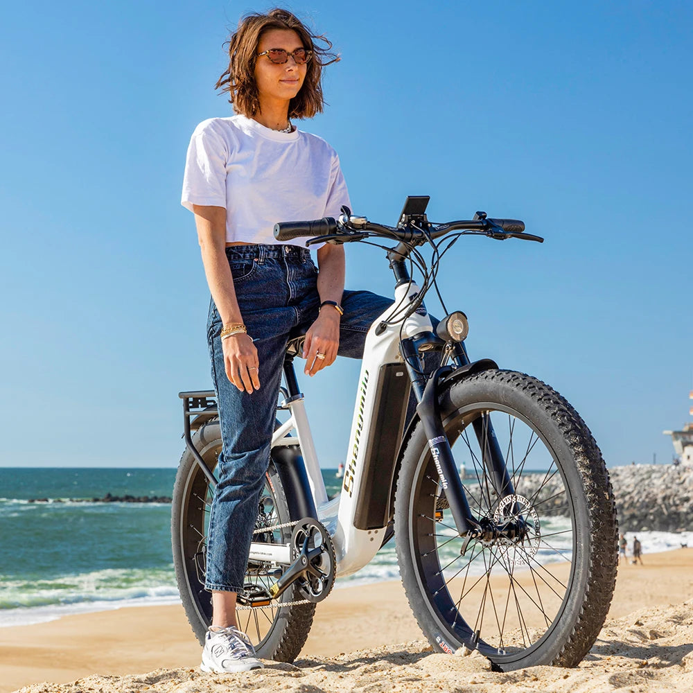 Vélo électrique Shengmilo MX06 48V17.5AH 26 pouces 3.0 Fat Tire City Vélo électrique pour hommes E-Mountain Ebike Vélo électrique 500W e bike