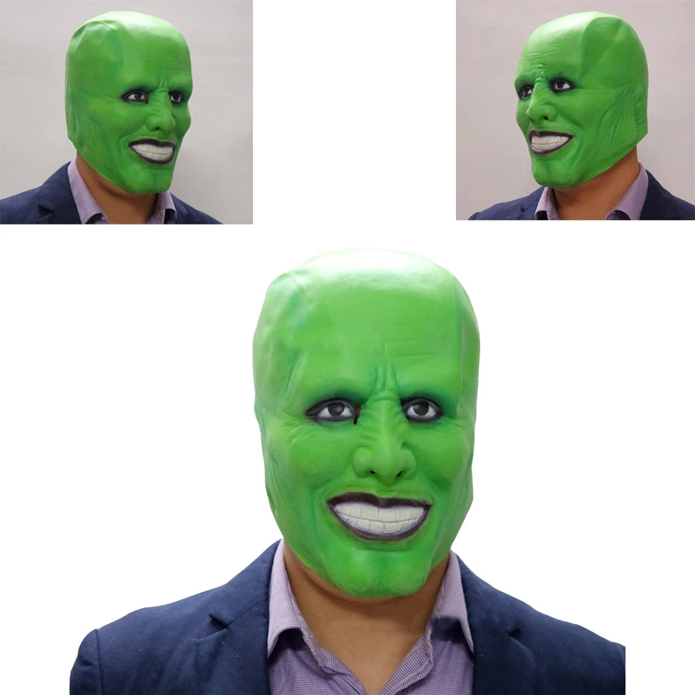 Masque de cosplay complet du film Rick, accessoires de costume de mardi gras, vert, drôle, Noël, carnaval, fête d'Halloween