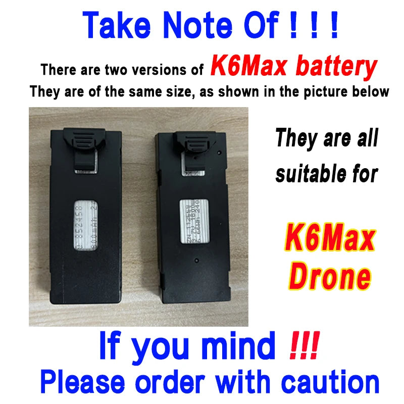 Batterie de rechange pour drone K6 Max – 3,7V 1800mAh