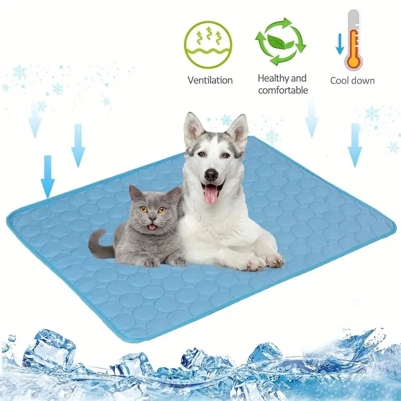 Tapis Polymères rafraîchissants pour animaux de compagnie, lit extra large pour petits et grands chiens, accessoires pour animaux de compagnie, couverture durable pour chat, canapé, coussin de glace, été