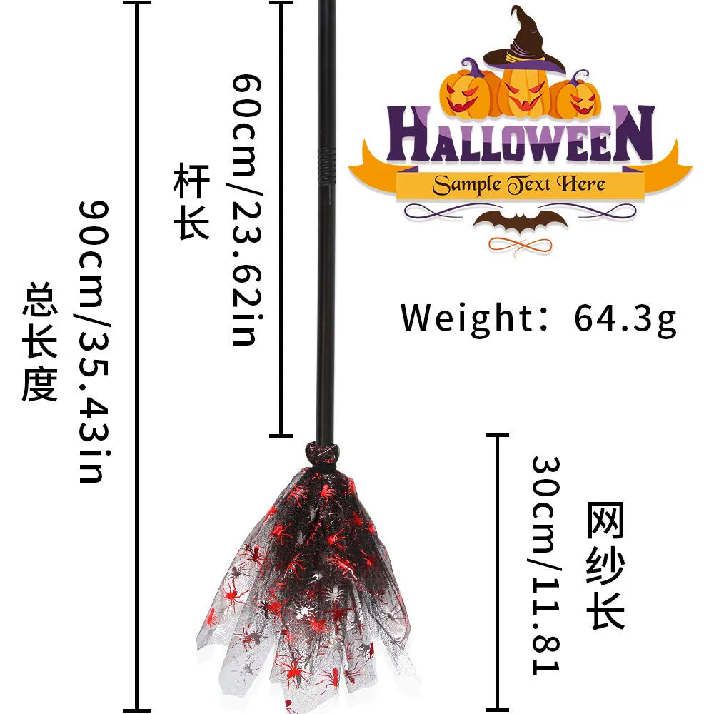 Décoration Balai de Sorcière pour Enfants – Accessoire Halloween, Photo