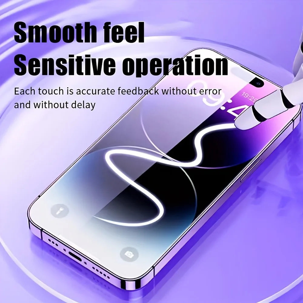 Film verre trempé anti-regard HD (lot de 2) pour iPhone – Installation sans poussière