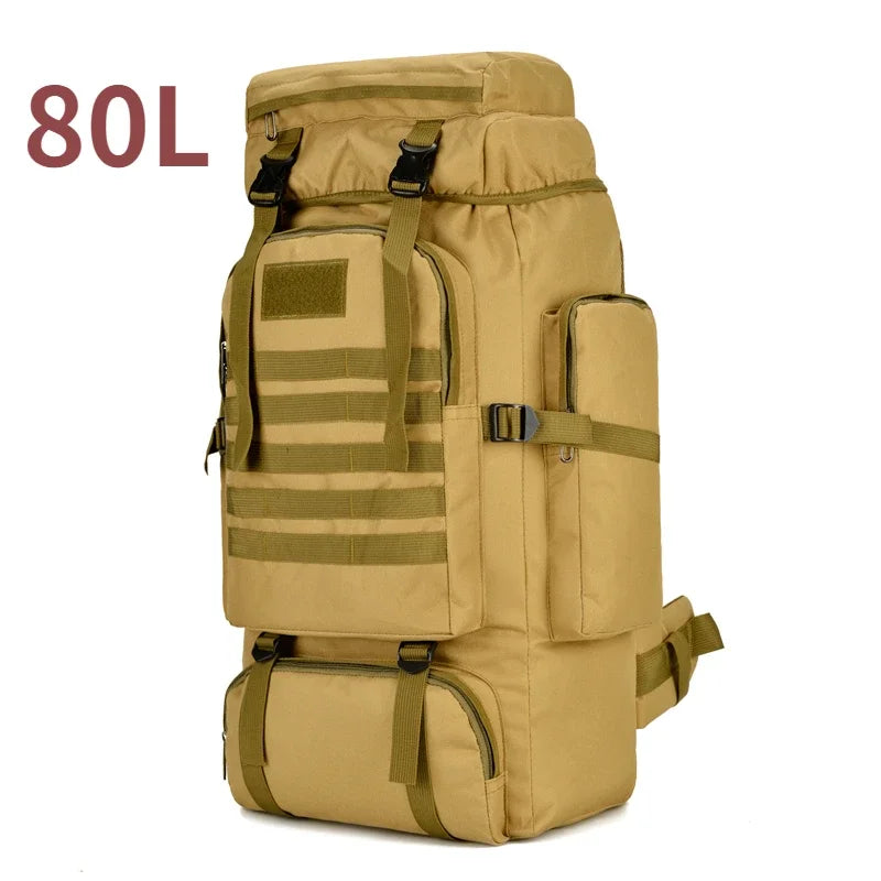 Sac à dos d’alpinisme et de randonnée – Grande capacité 80L / 100L, tactique plein air