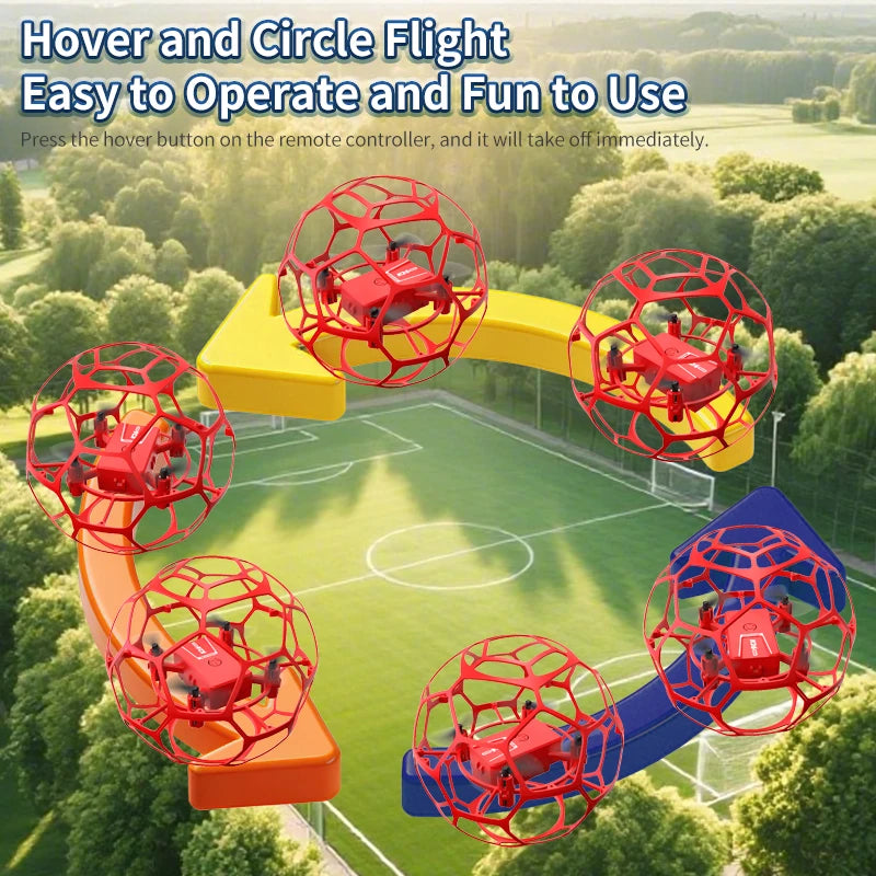 2026 K26 RC Football Drone 3D – Télécommande, protection complète, pression d’altitude, quadrirotor pour enfants et adultes
