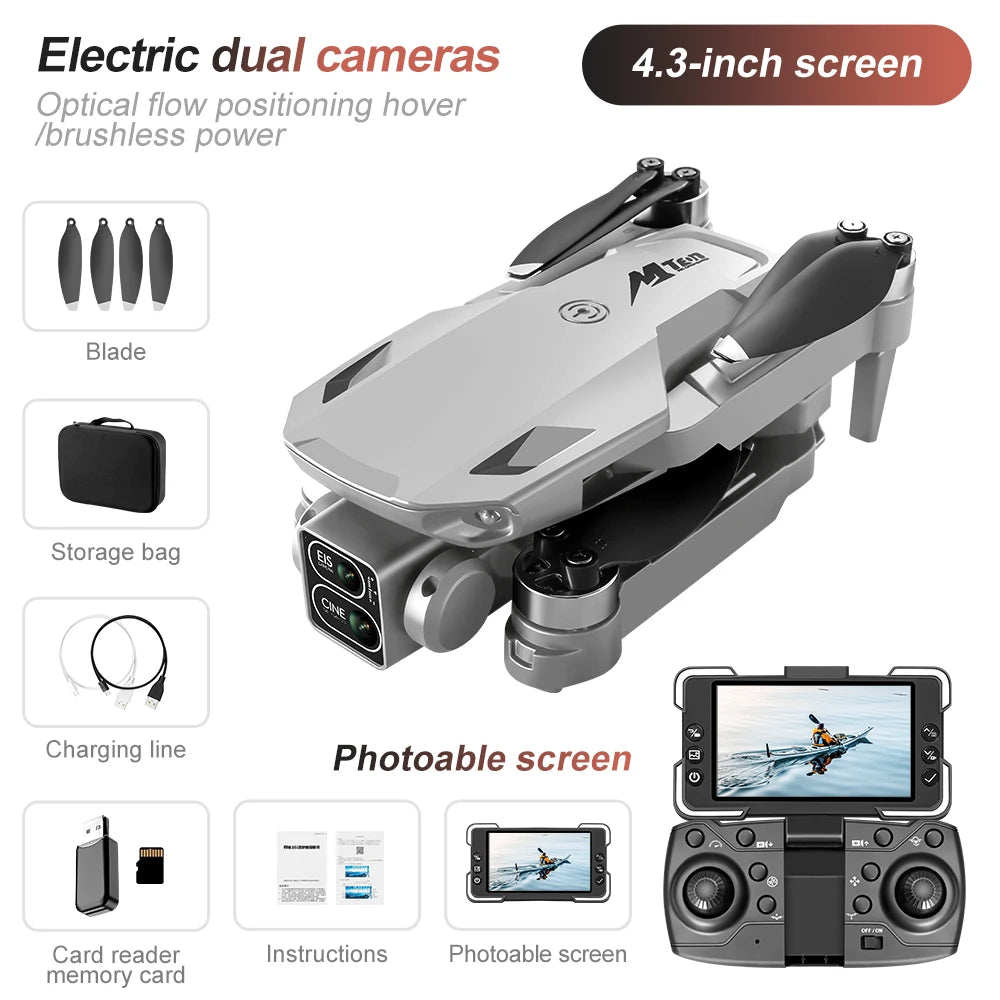 Drohne 2025 M10 – 8K-HD-Doppelkamera, omnidirektionaler Bildschirm, Hindernisvermeidung, RC-Quadcopter