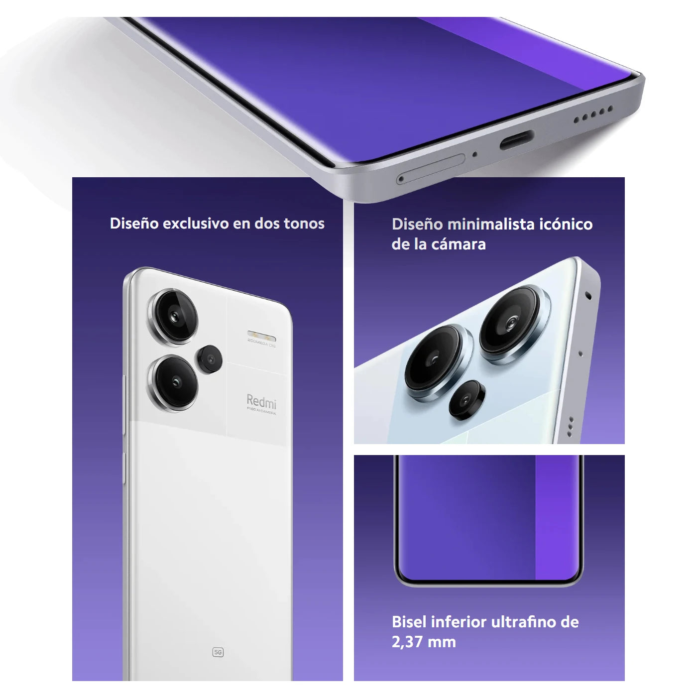 Téléphone portable Xiaomi Redmi Note 13 Pro Plus 5G 8 Go/256 Go 12 Go/512 Go NFC Chargeur UE Version mondiale - Téléphone portable