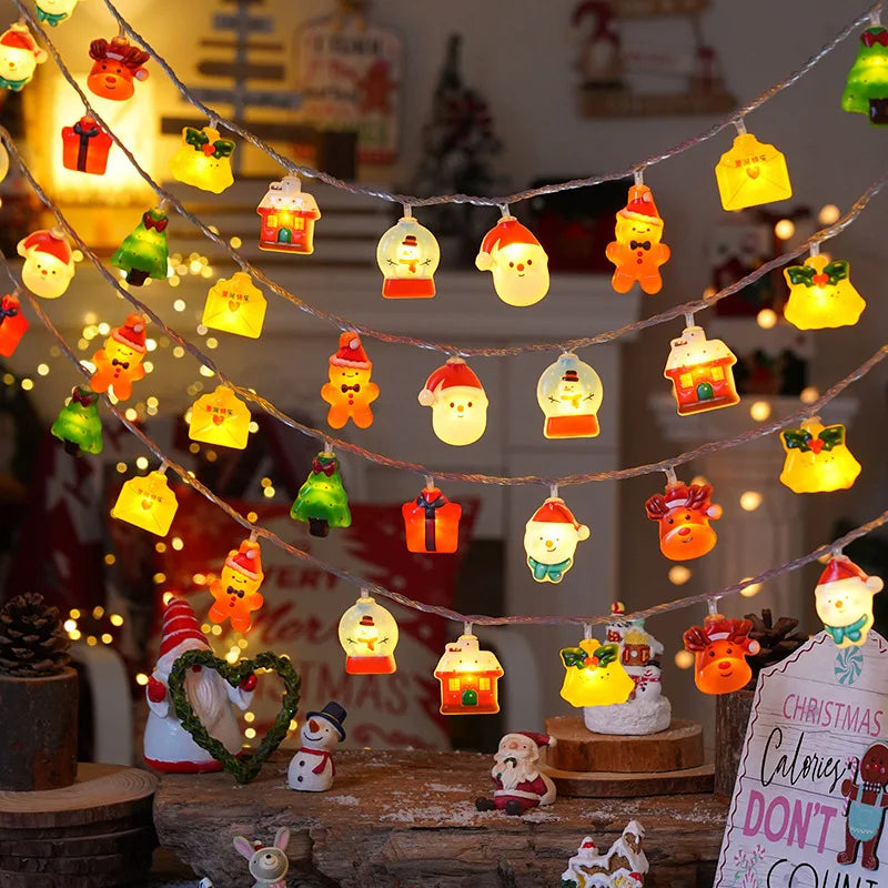 Guirlande LED suspendue pour arbre de Noël, 1,5/3 m, éclairage féerique pour décoration de maison