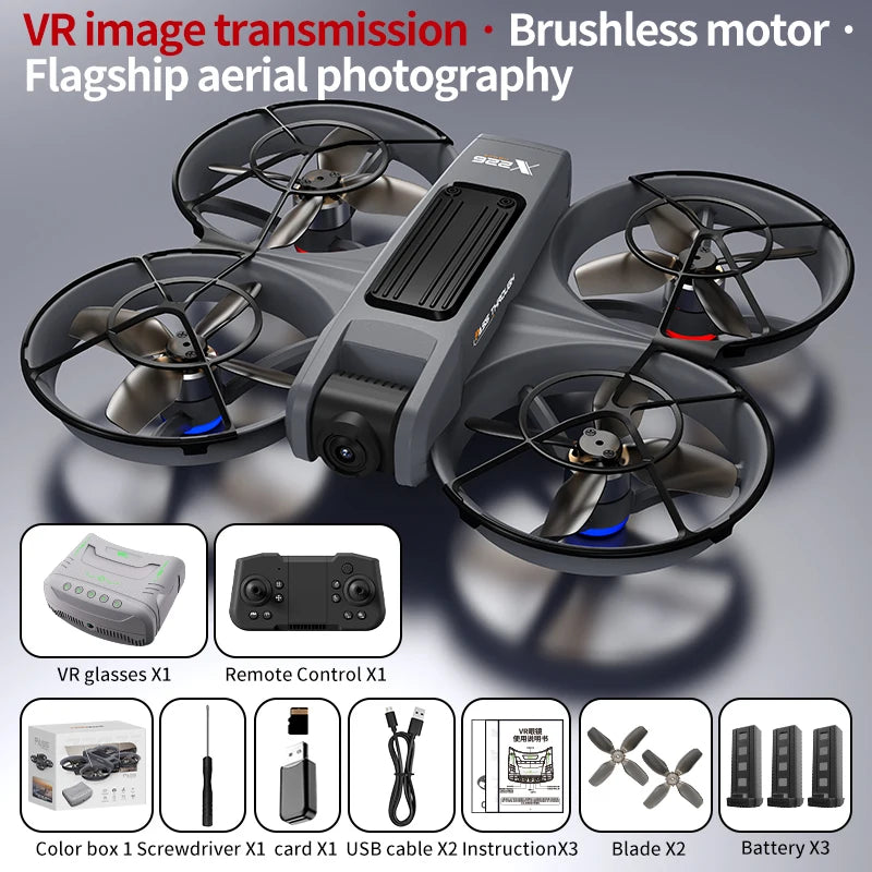 2025 VR X226 Drone 6K HD – Quadcopter RC avec Moniteur et Caméra