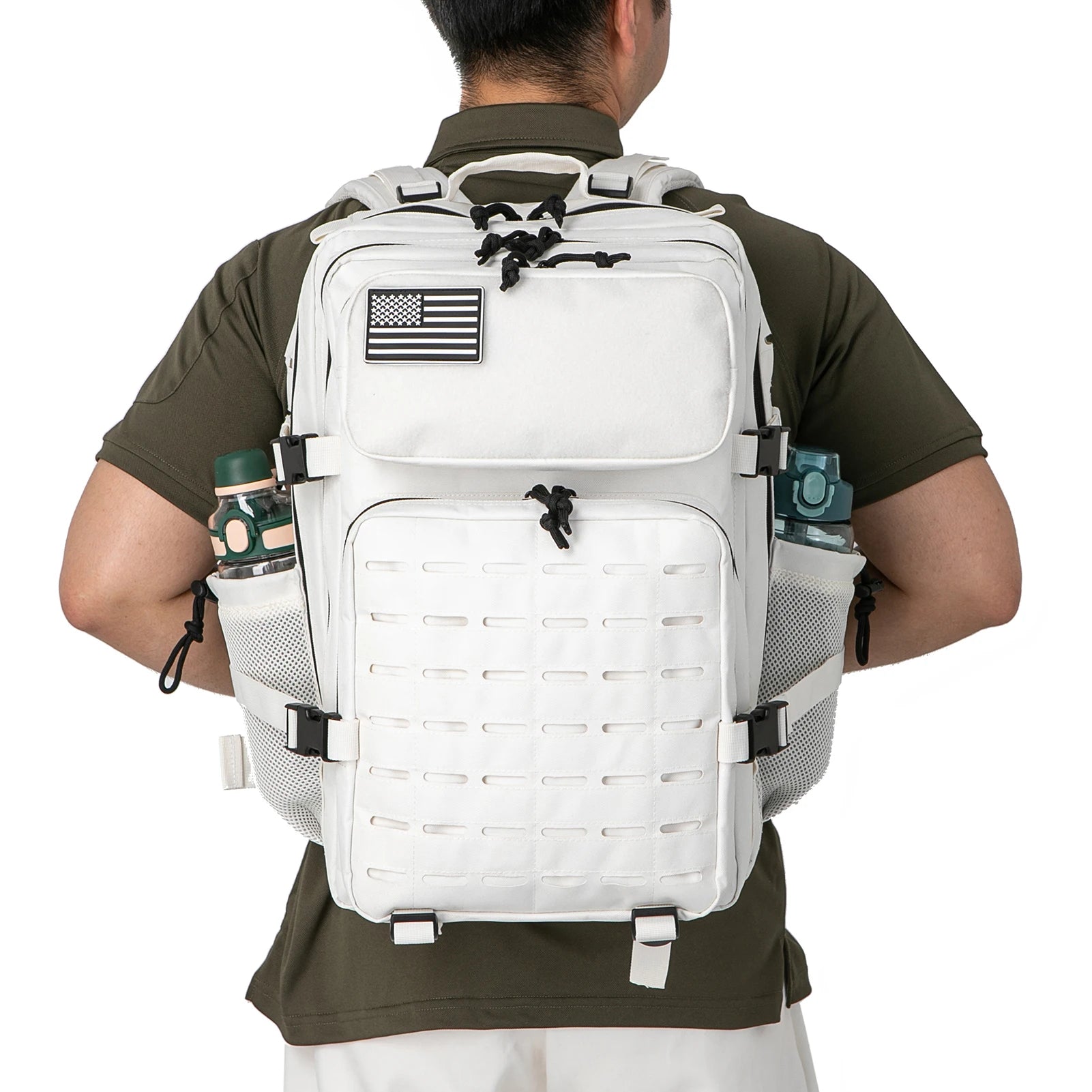 Sac à dos tactique d'extérieur 25L/45L pour hommes et femmes, sac robuste, petit sac à dos d'école, sac à dos de randonnée avec porte-bouteille