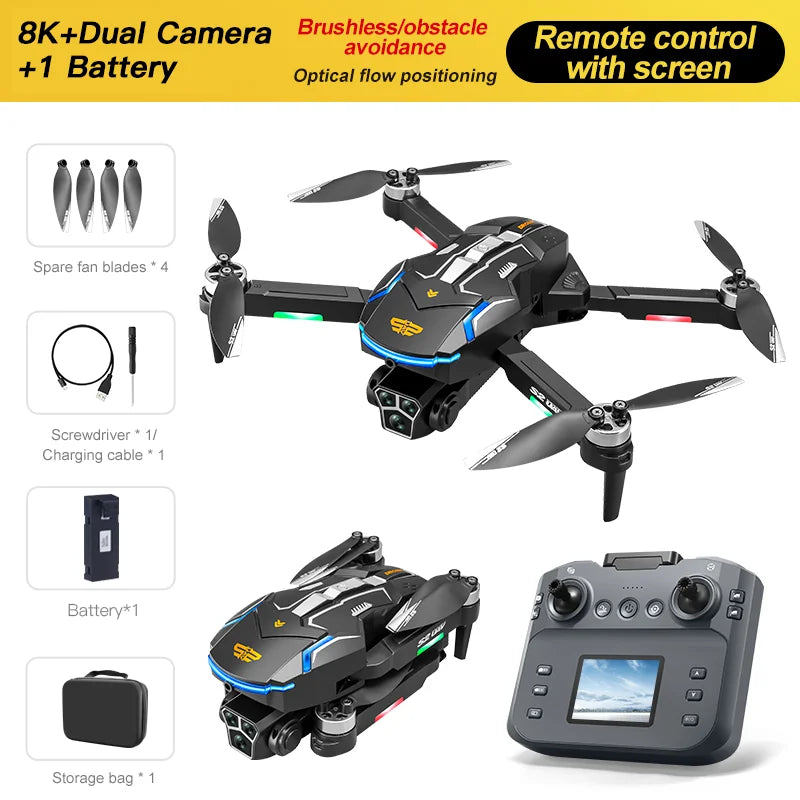 Drone Xiaomi Mijia S2 – RC 4K/8K, Évitement d’Obstacles, Moteur Brushless, Pliable