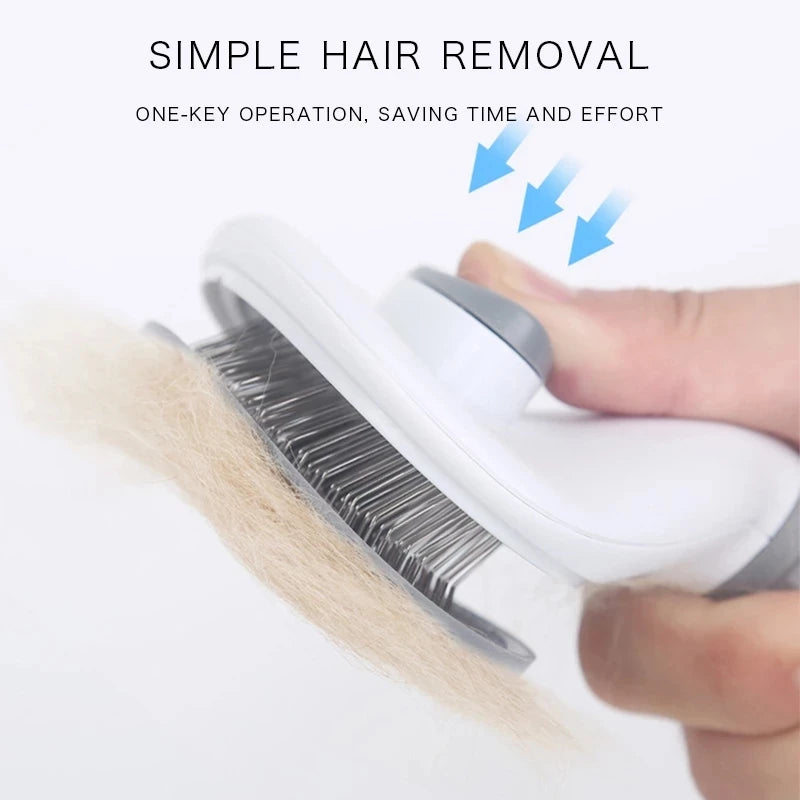 Brosse de Toilettage en Acier Inoxydable pour Chat et Chien, Peigne d'Épilation pour Animaux de Compagnie, Accessoires
