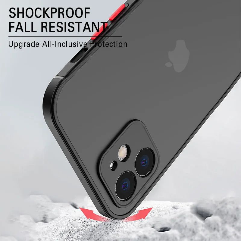 Coque antichoc en Silicone souple, rigide transparent pour iPhone Mini X XR XS 7 8 Plus