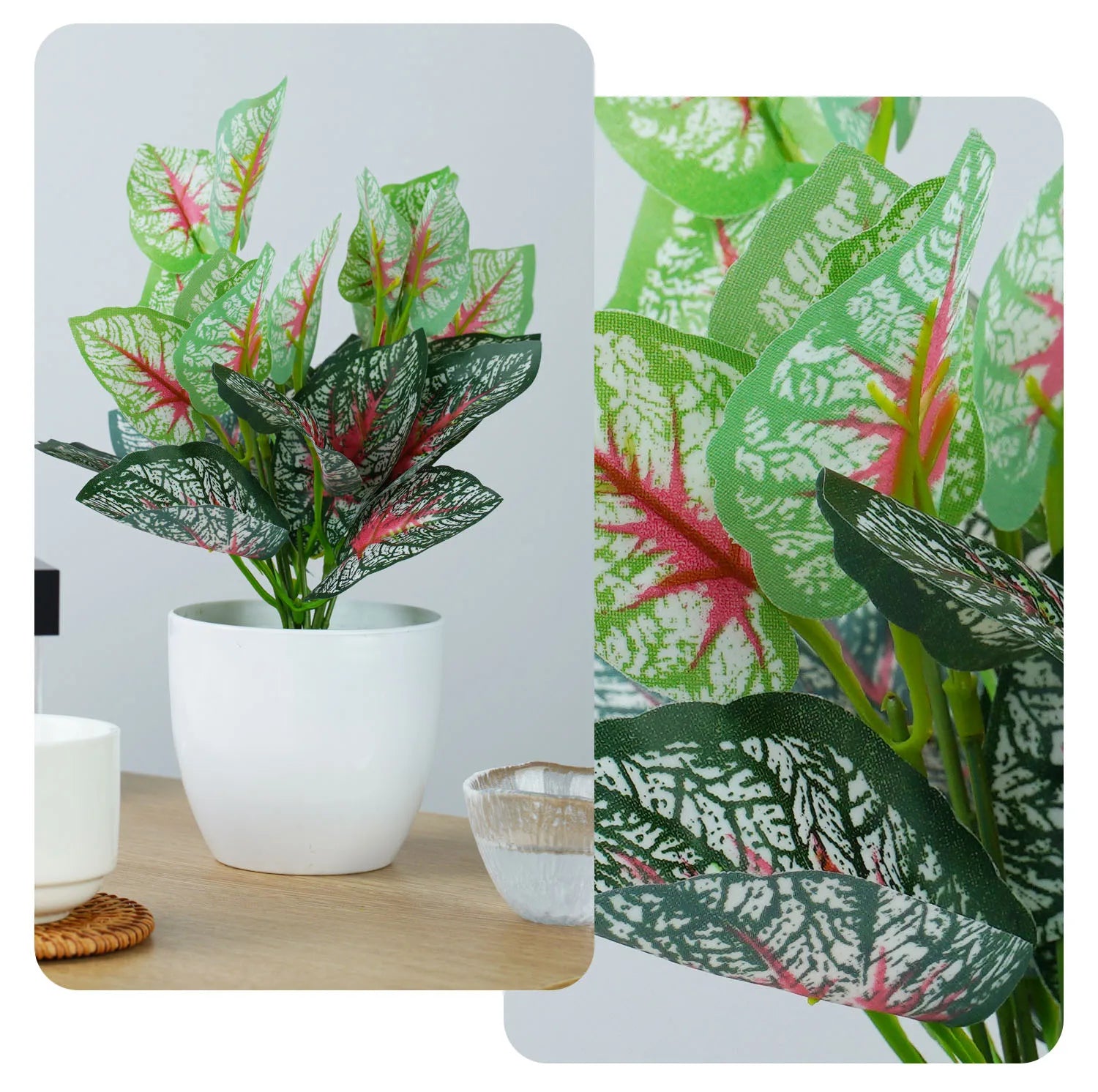 Plantes vertes artificielles bonsaï, simulation de petit arbre, plantes en pot pour table, ornements en pot, décoration intérieur/extérieur