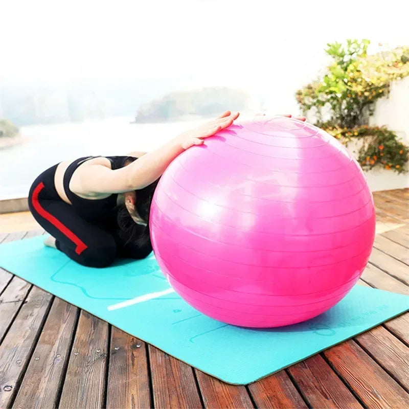Ballon de yoga gonflable en PVC de 45 à 85 cm, grand ballon d'exercice épais pour la gym, le fitness, le pilates et l'équilibre