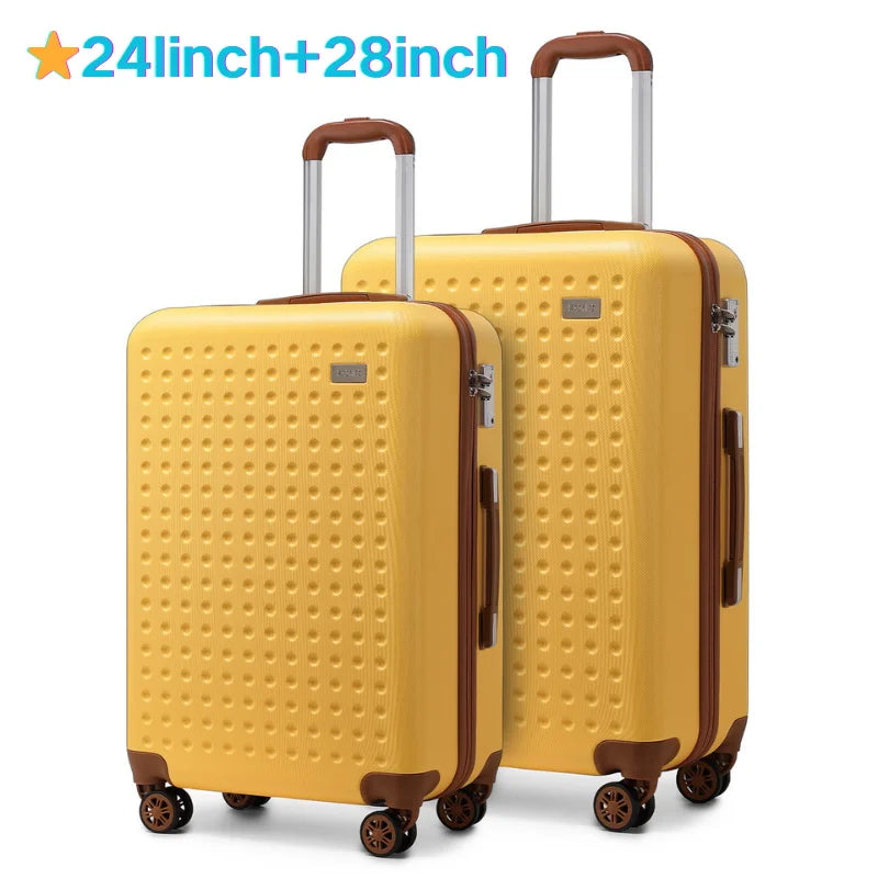 Bagage rigides KONO – Bagages à main 100% ABS, serrure TSA, chariots légers (M + L)