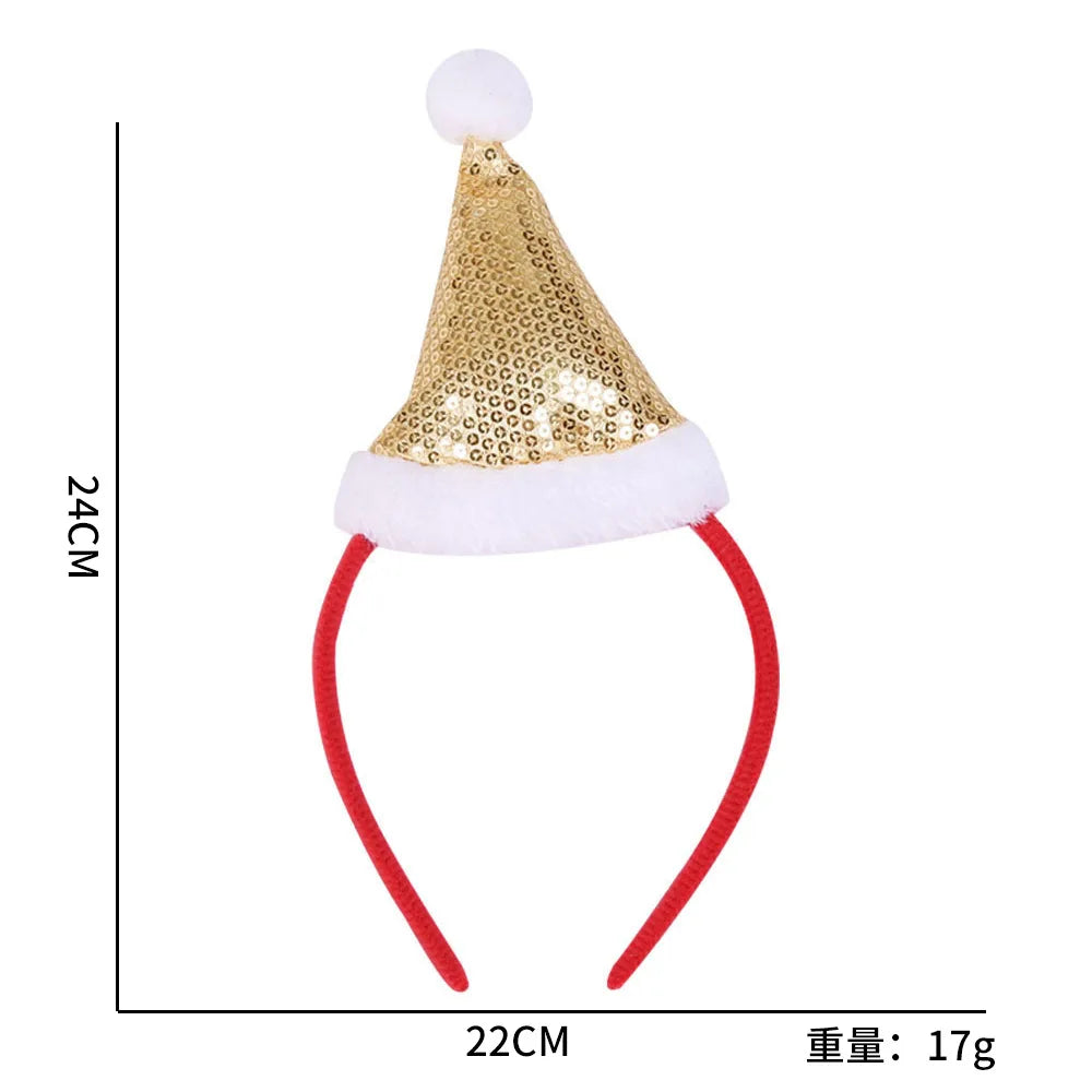Serre-tête décoratif, Bandeau en bois de renne de noël, couvre-chef en plastique étoile pour enfants, ornement festif, décoration pour fête de noël