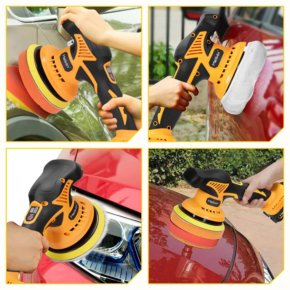 MELLWIN – polisseuse électrique sans fil pour voiture, 150mm, 8 réglages, polissage, épilation, ponçage, outil électrique pour broche de batterie Makita 18V