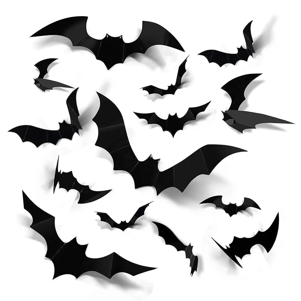 Autocollants Muraux Chauves-Souris – Décoration Halloween, Porche Horreur