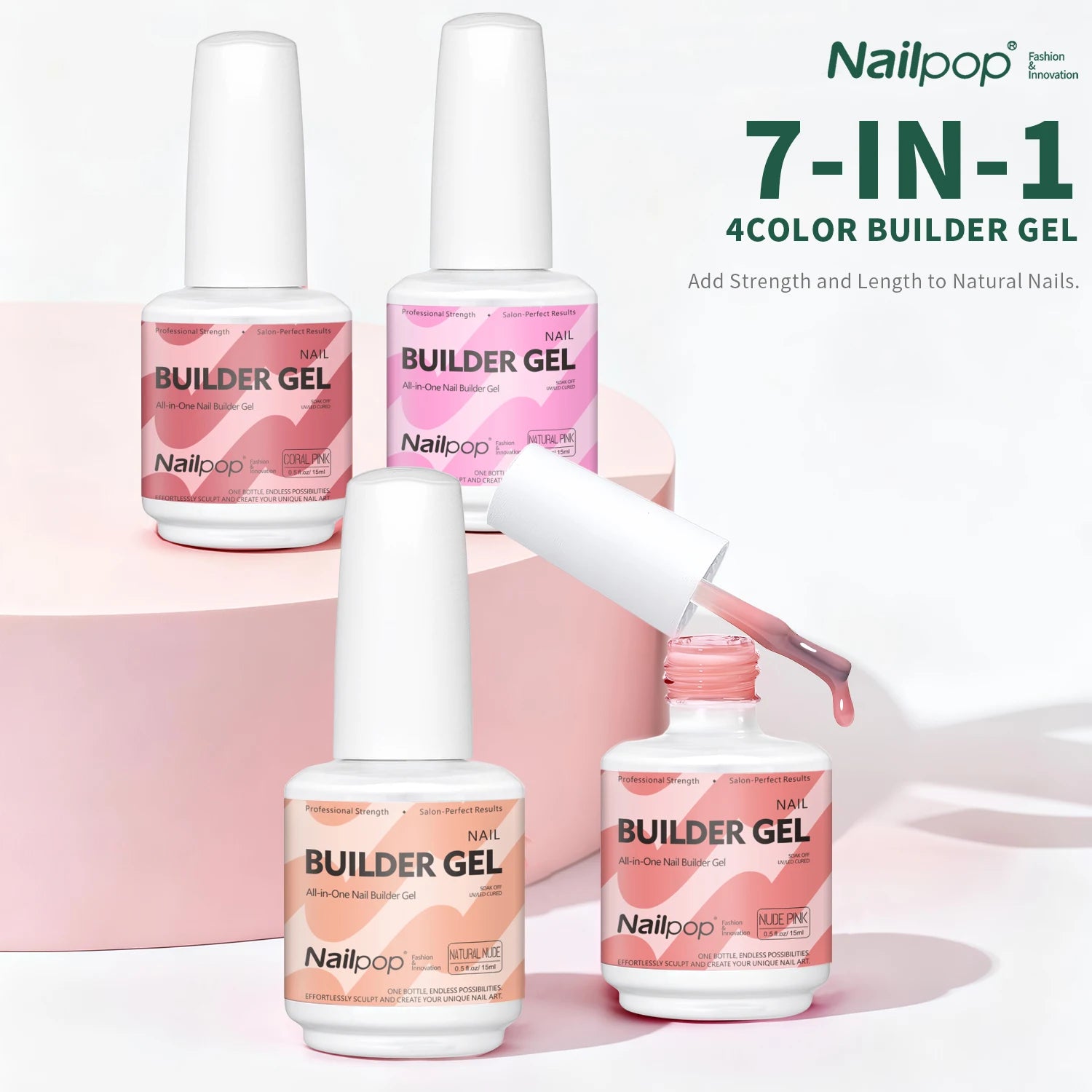 Gel constructeur 7IN1 multi-fonctionnel, 15 ml