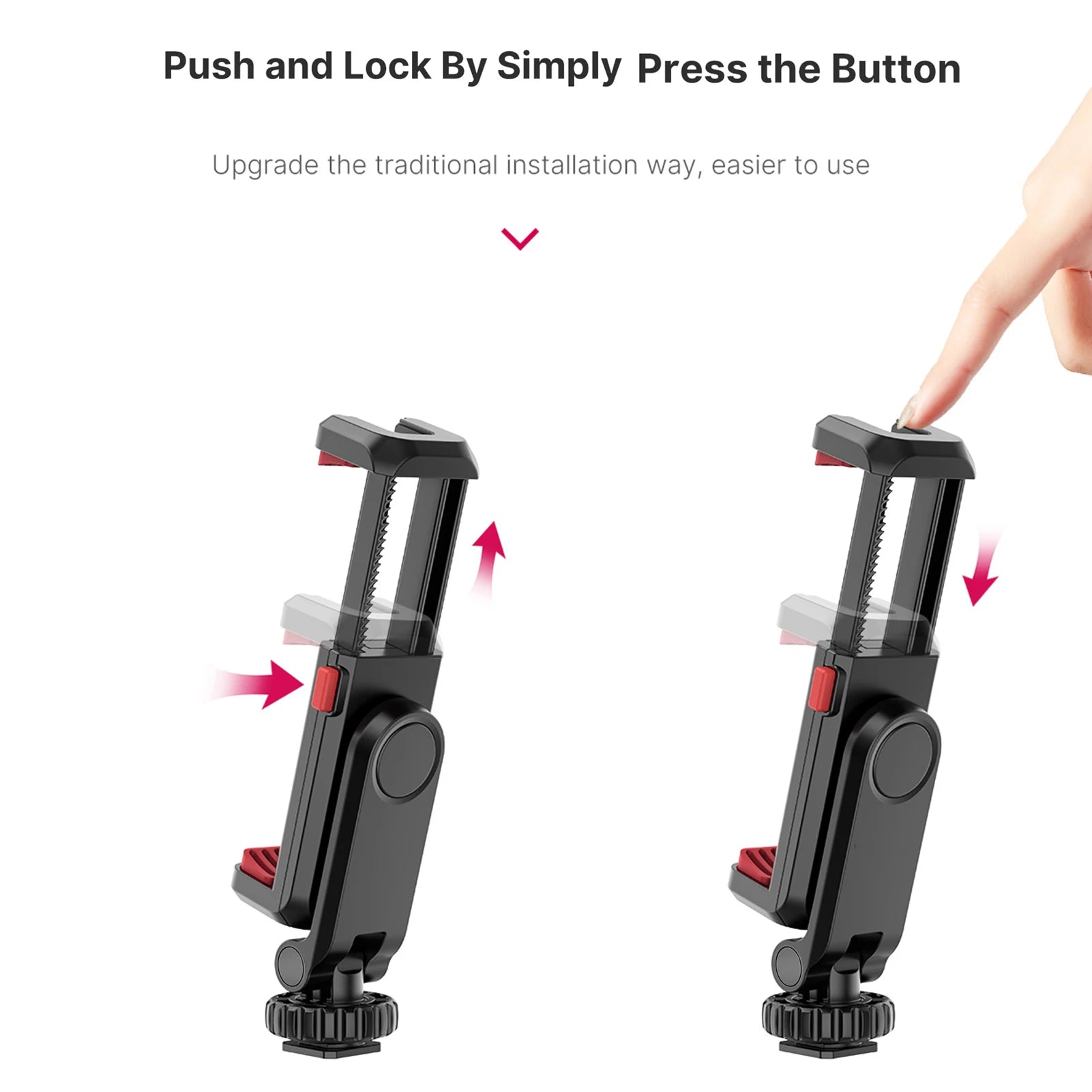 Pince de support pour Smartphone multifonctionnelle, support de trépied de téléphone rotatif, supports (cold shoe) pour Smartphone