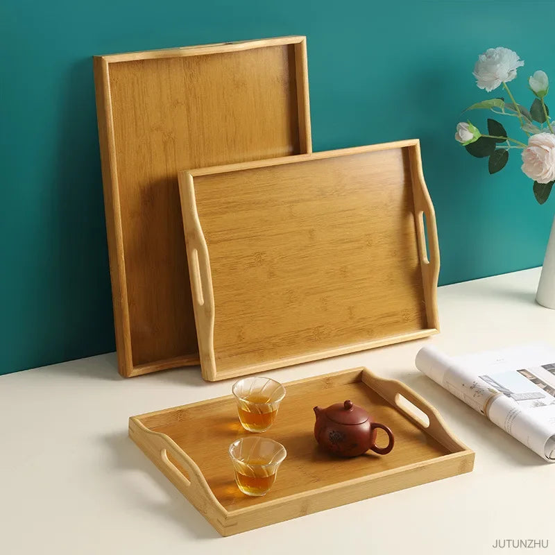 Plateau avec pied portable en bambou naturel, 50x30x25cm, pour le petit déjeuner, bureau pour ordinateur portable, pour la lecture et les jeux, outil de cuisine simple et utile