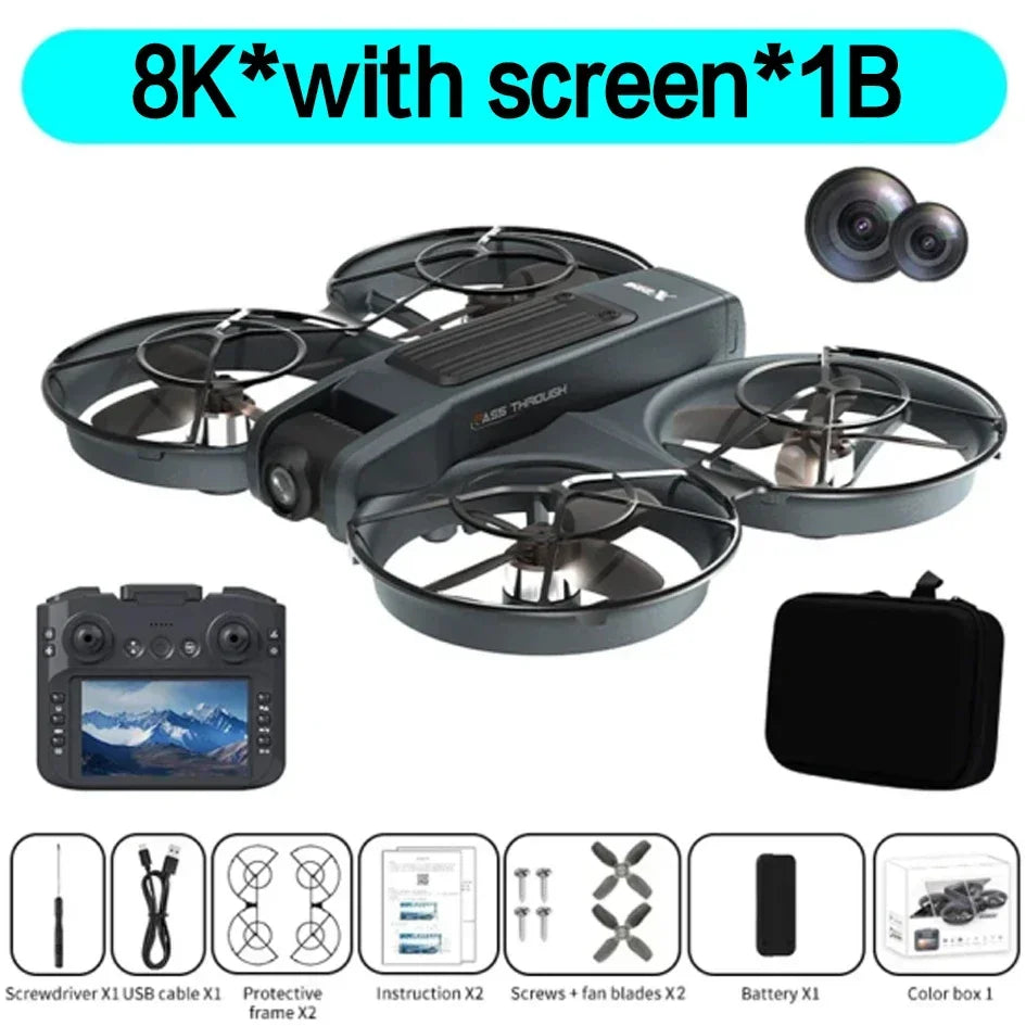 X226/X226VR Drone télécommandé professionnel 5G WIFI RC Drone quadrirotor évitement d'obstacles 8K HD double caméra FPV Mini jouets