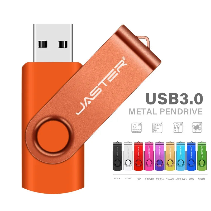 Mini clé USB 3.0 haute vitesse, clé USB rotative, disque U 32 Go, 64 Go, 128 Go