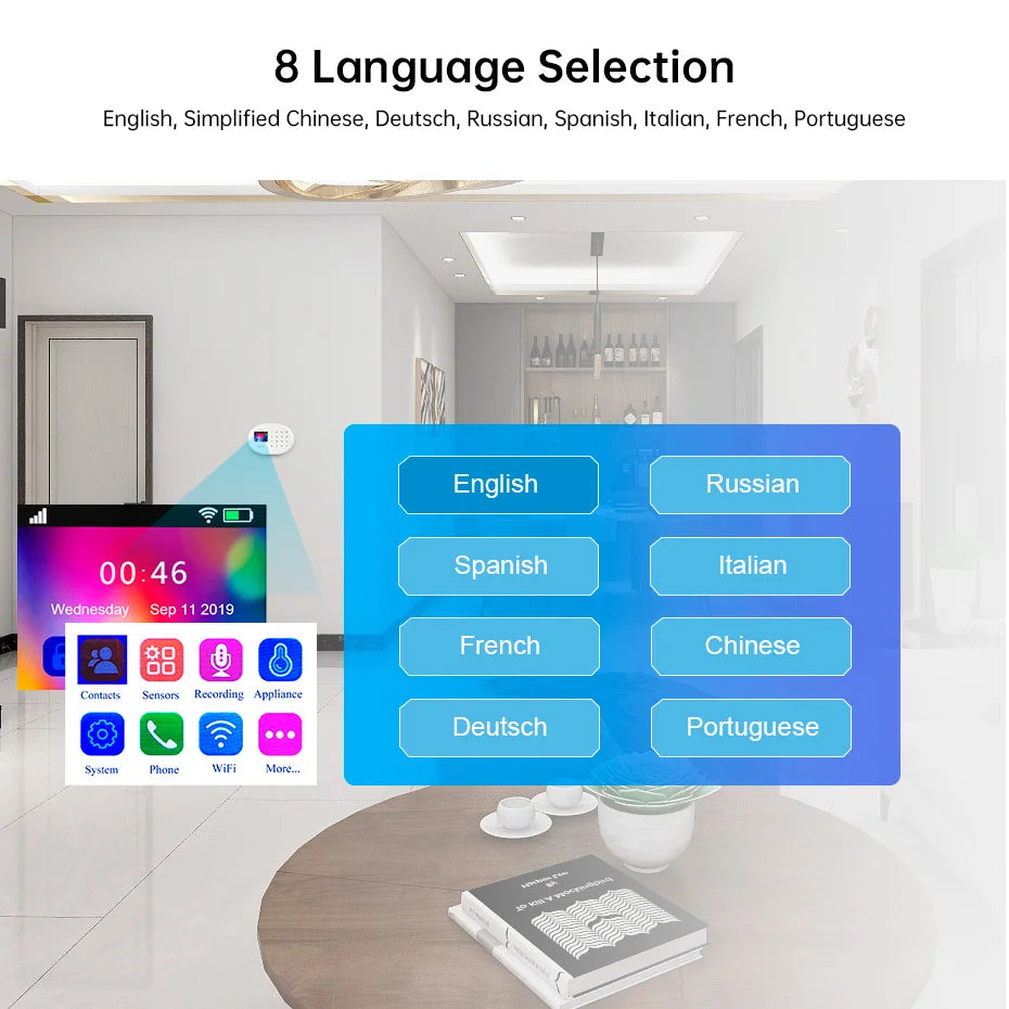 Système d'alarme de sécurité domestique intelligent KERUI tuya, Wifi 101, RFID, capteur de mouvement sans fil, détecteur de porte, caméra IP, sirène Alexa