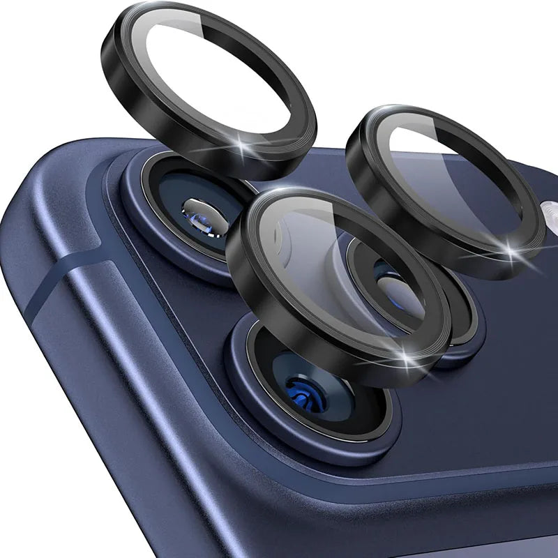 Anneau de protection caméra en alliage d’aluminium KENNAGE – Verre trempé 9H – iPhone 17 Air / 17 Plus / 17 Pro Max