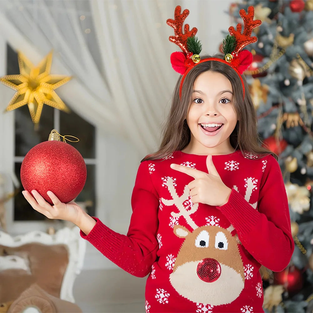 Serre-tête décoratif, Bande de sauna de bois de Noël avec cloches, décoration de fête