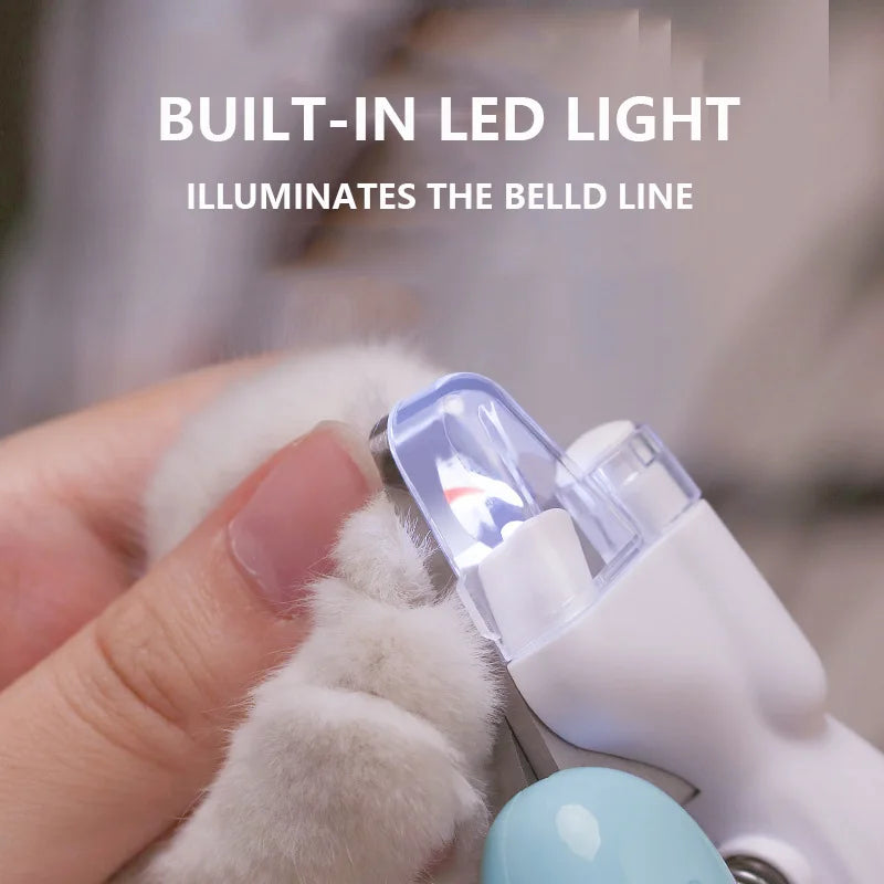 Coupe-griffes professionnel avec lumière LED pour animaux de compagnie, ciseaux de toilettage à griffes pour chiens et chats, coupe-ongles pour pattes de petits animaux, fournitures pour animaux de compagnie