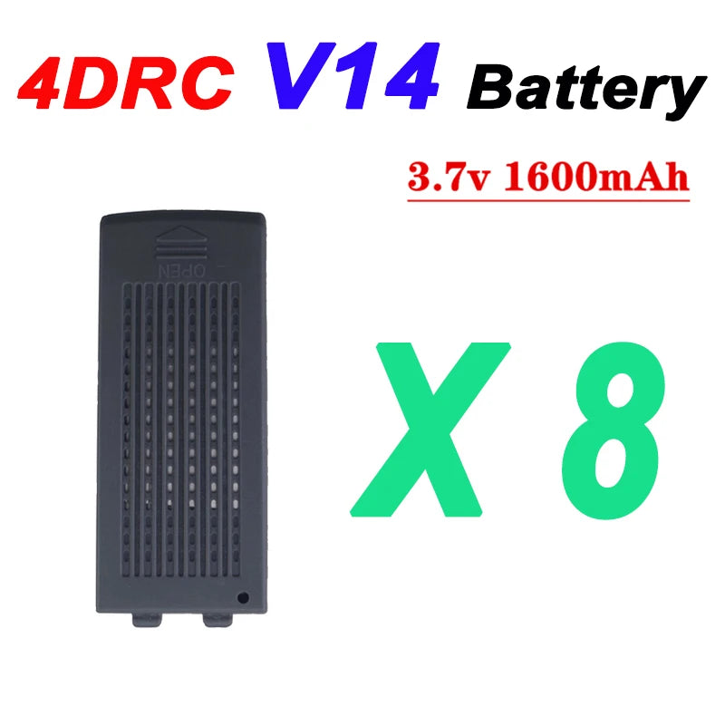 Batterie de Drone 1S Originale 4DRC V14, 3.7V, 1600mAh, pour 4D V14, Accessoire pour Hélicoptère, Quadrirotor RC, Pièce Détachée, Mise à Niveau, 3.7V