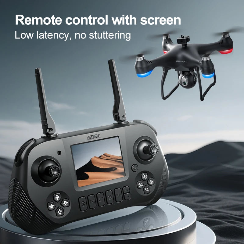 Drone 2025 F1 – Version écran, Caméra 4K, Moteur sans balais, Évitement d’obstacles, Quadrirotor pliable, RC Jouet