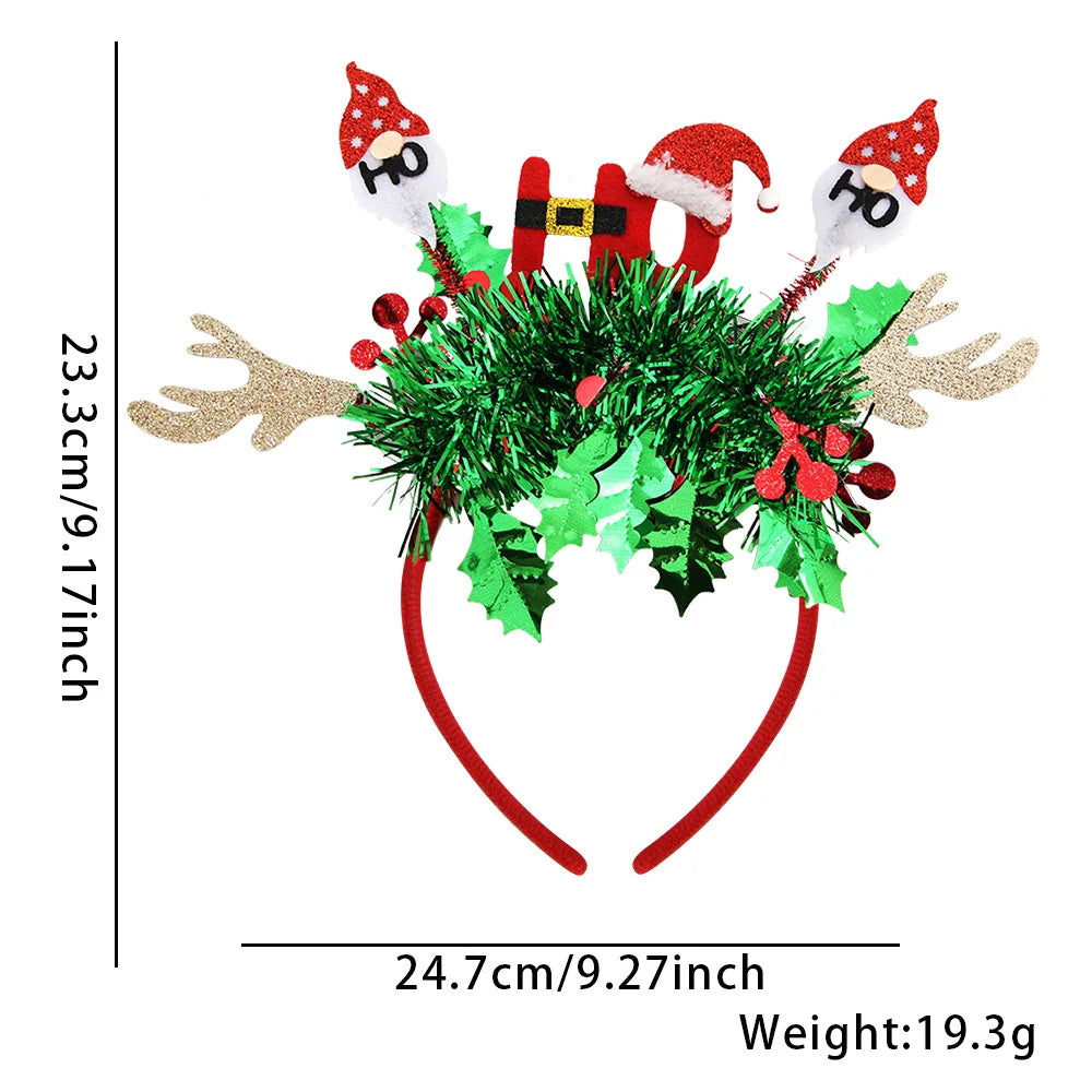 Serre-tête décoratif, Bandeaux du Nouvel An et de Noël - Cerceaux pour cheveux de bonhomme de neige de renne