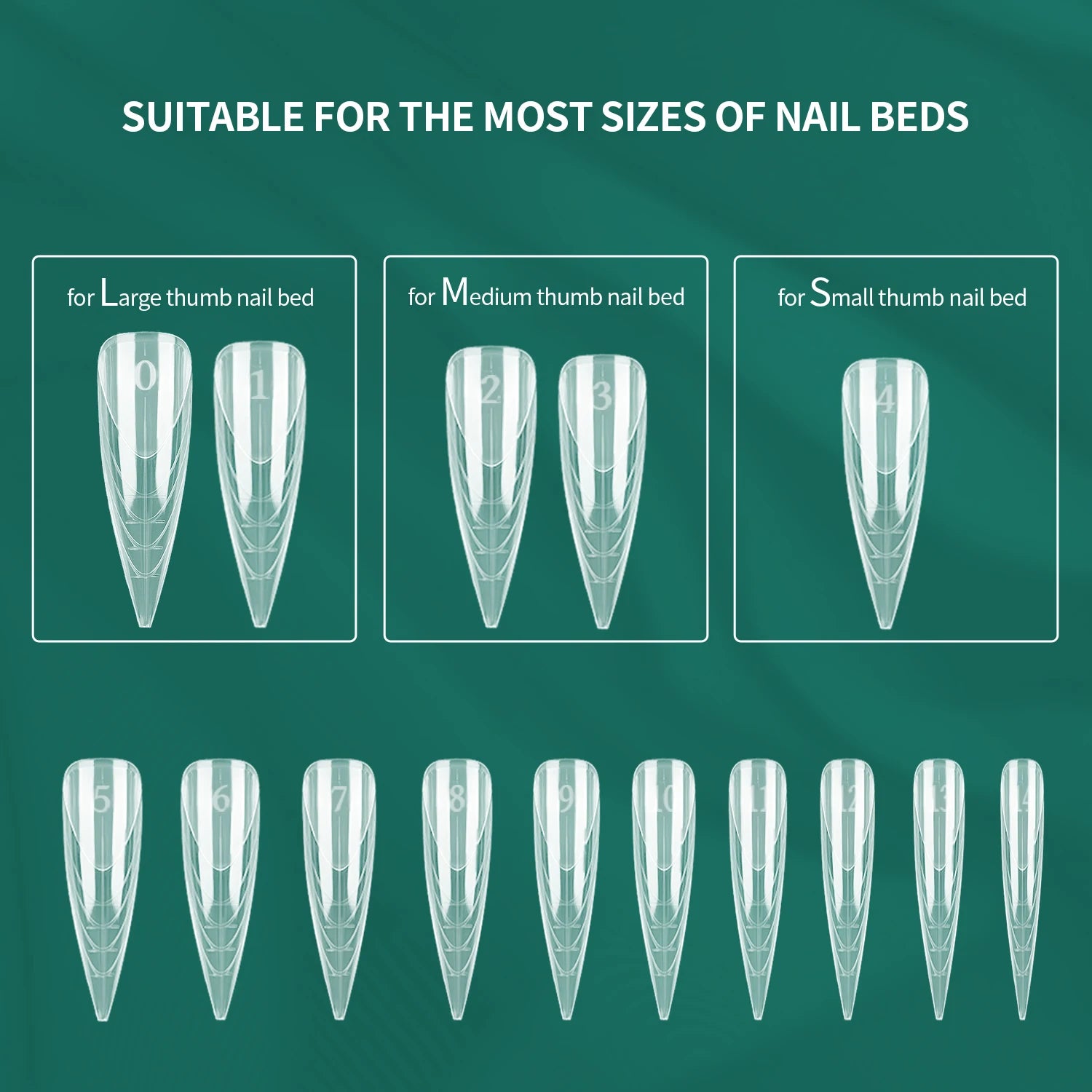 Formes d’ongles français double forme, 360 pièces, 6 styles uniques