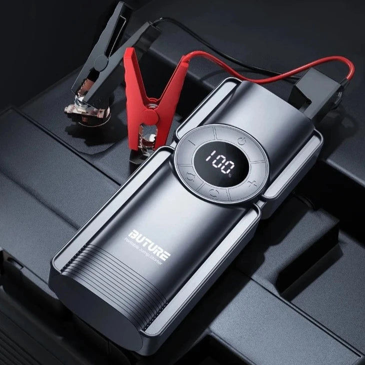 Démarreur de voiture 4 en 1, pompe 150PSI, lumière LED, compresseur d'air, batterie externe 20000mAh, dispositif de démarrage 2500A, gonfleur de pneus numérique 15V