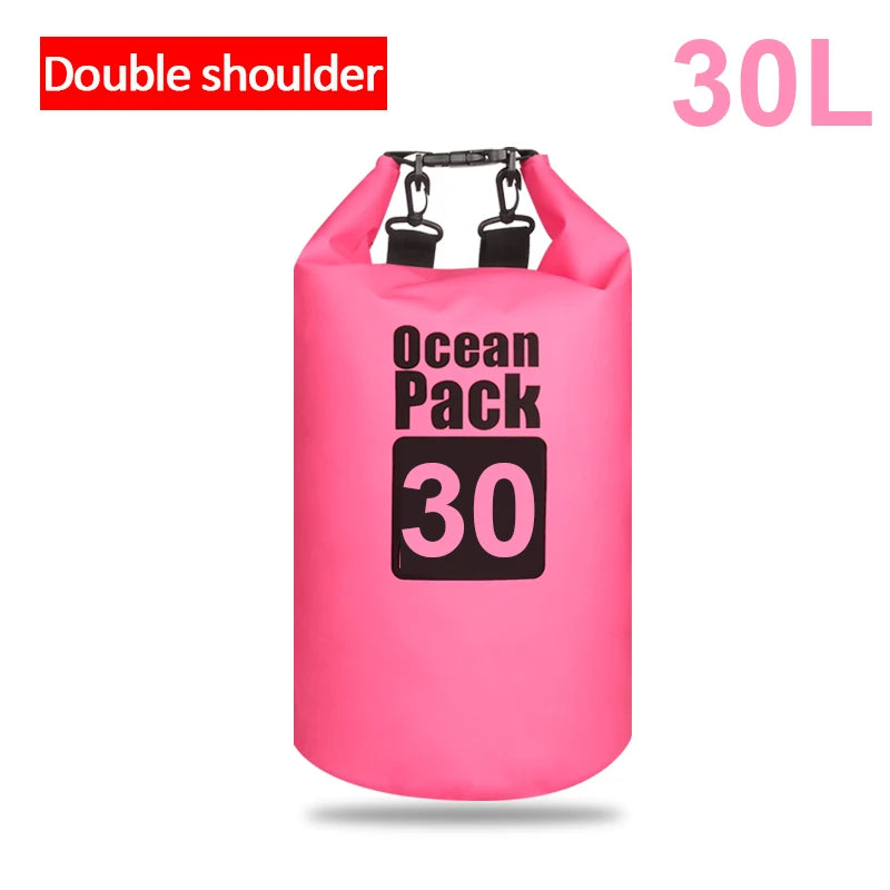 Sac étanche en PVC pour l'extérieur, 5L 10L 20L 30L, rangement pliable pour plongée, pour hommes et femmes, plage, natation, Rafting