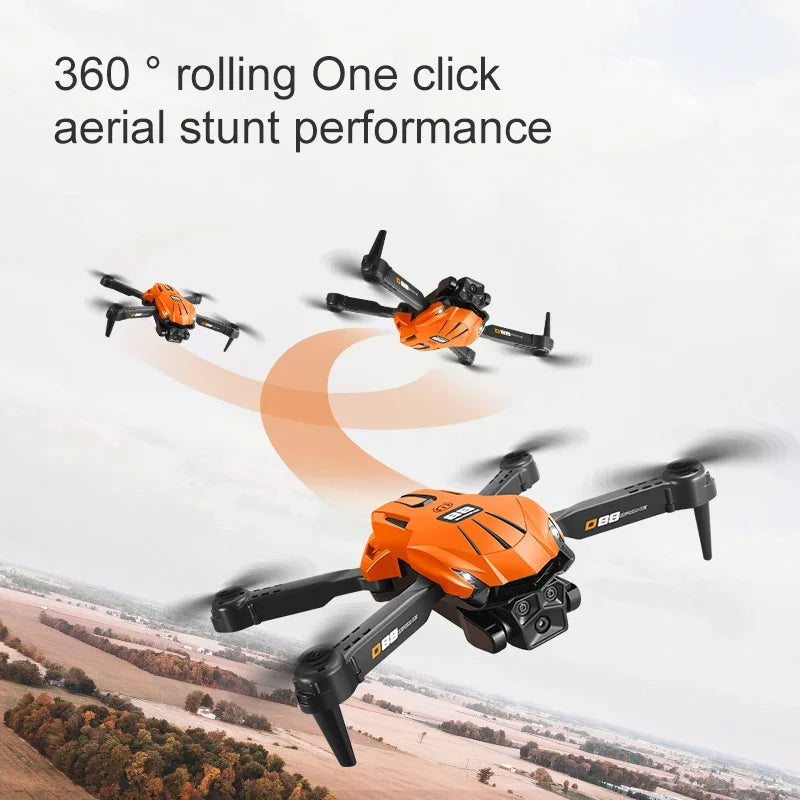 Drone D88 Xiaomi – HD 4K/8K, double caméra, flux optique, vol stationnaire, geste tir, quadricoptère pliable pour photographie aérienne professionnelle