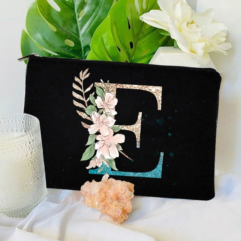 Trousse de maquillage à fermeture éclair avec dégradé de couleurs, trousse de toilette de voyage tendance, trousse de maquillage