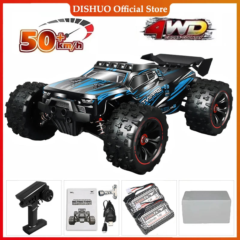 CAMION MONSTRE RC 1:16 TSRC-Jouet de camion de course de dérive à grande vitesse pour enfants et adultes, voiture RC brossée, télécommande tout-terrain, super sans balais, 1:16, 85 km/h, 50 km/h, 4x4