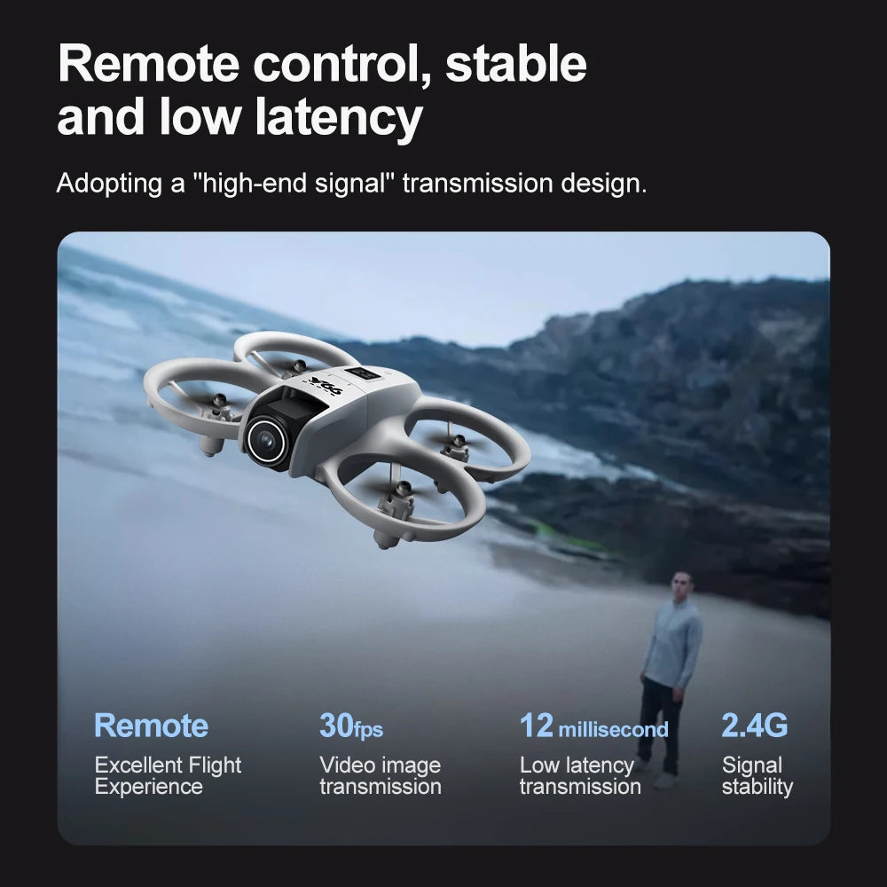 Drone FPV Xiaomi V66 8K professionnel avec double caméra, WiFi FPV, RC, évitement d'obstacles intelligent, quadcopter pliable