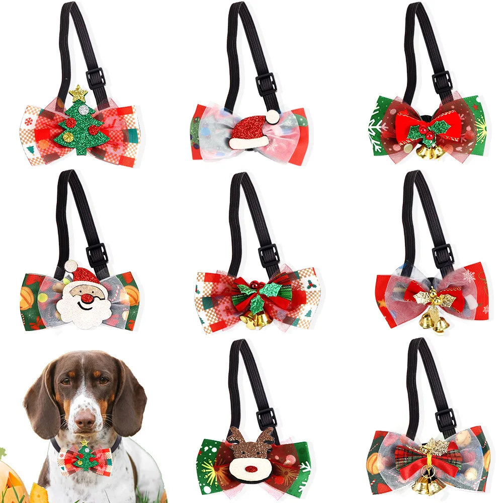 Collier décoratif pour animaux de compagnie, père Noël, wapiti, chat, chien