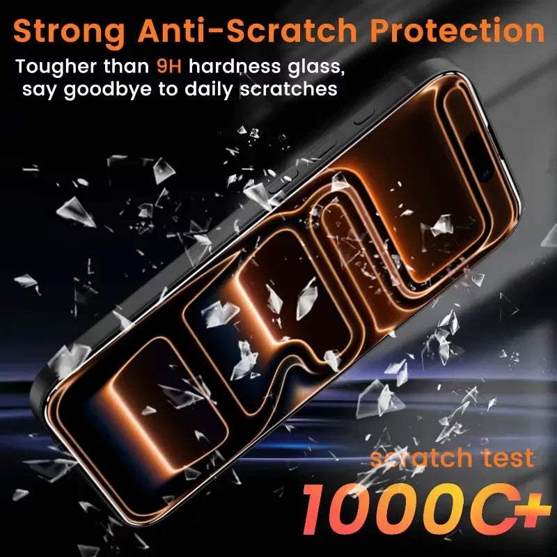 Film en verre trempé Anti-espion pour iPhone – Pack écran + objectif