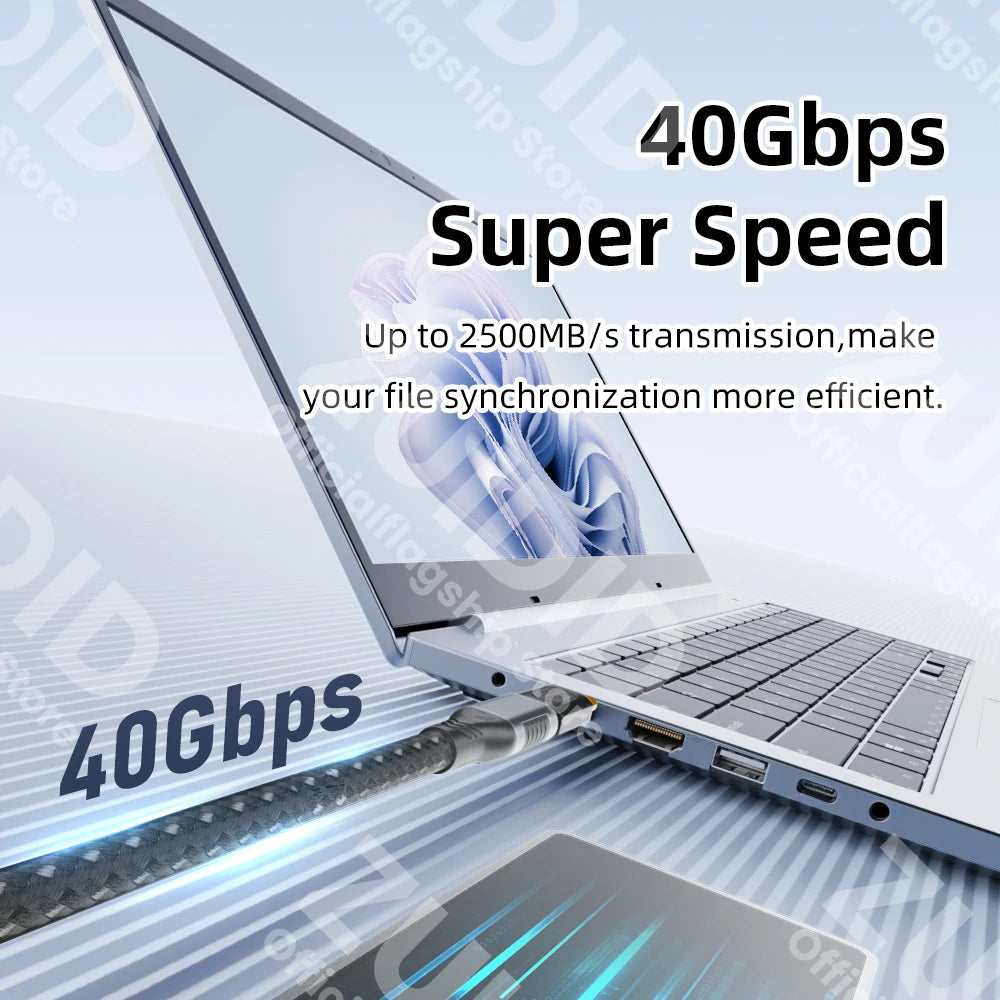 USB 4.0 40 Gbit/s PD240W USB-C auf USB-C Thunderbolt 3 Adapter 8K @ 60 Hz 48 V @ 5 A, Schnellladekonverter, OTG-Datenadapter für MacBook