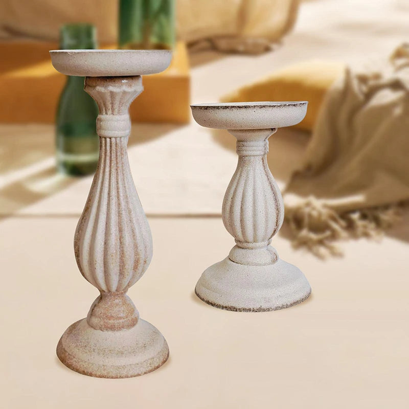 Wooden Candle Holder for Home Decor Wedding Room Decoration Ornament Bohemian Style Vintage Pillar Candlestick Holders Romantic