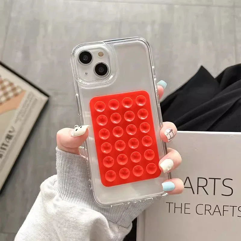 Coque transparente à ventouse 3D – Étui souple antichoc pour iPhone