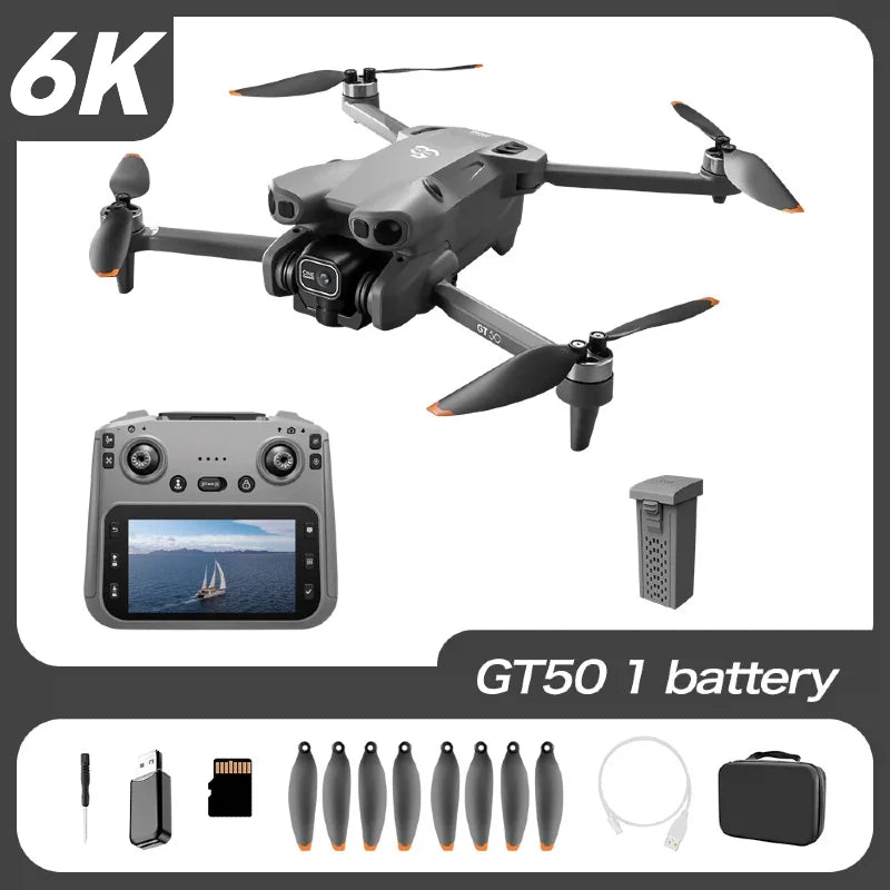Original GT50 Drone – Dual 5G 8K Camera, Built-in Screen, Obstacle Avoidance